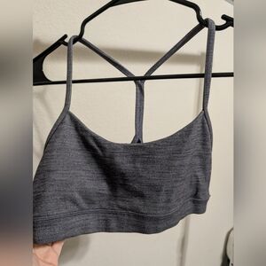 lululemon Charcoal Gray Strappy Seamless Sports Bra